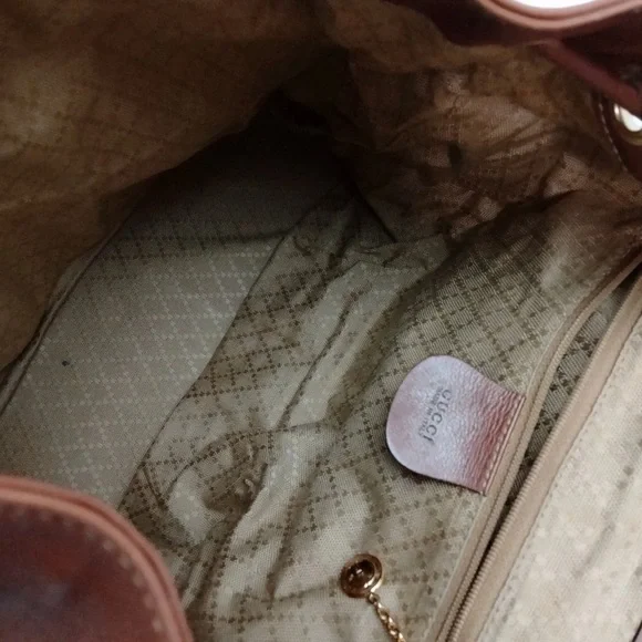 Gucci Brown Leather Backpack with Bamboo Handle - Picture 8 of 9